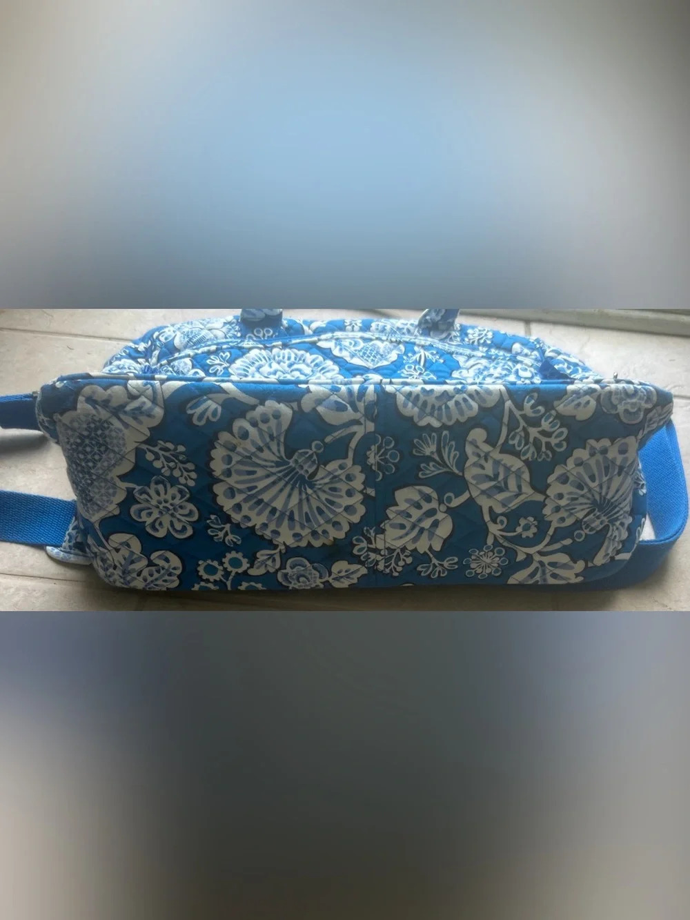 NWOT Vera Bradley Blue Lagoon Laptop bag/tote case Retired pristine